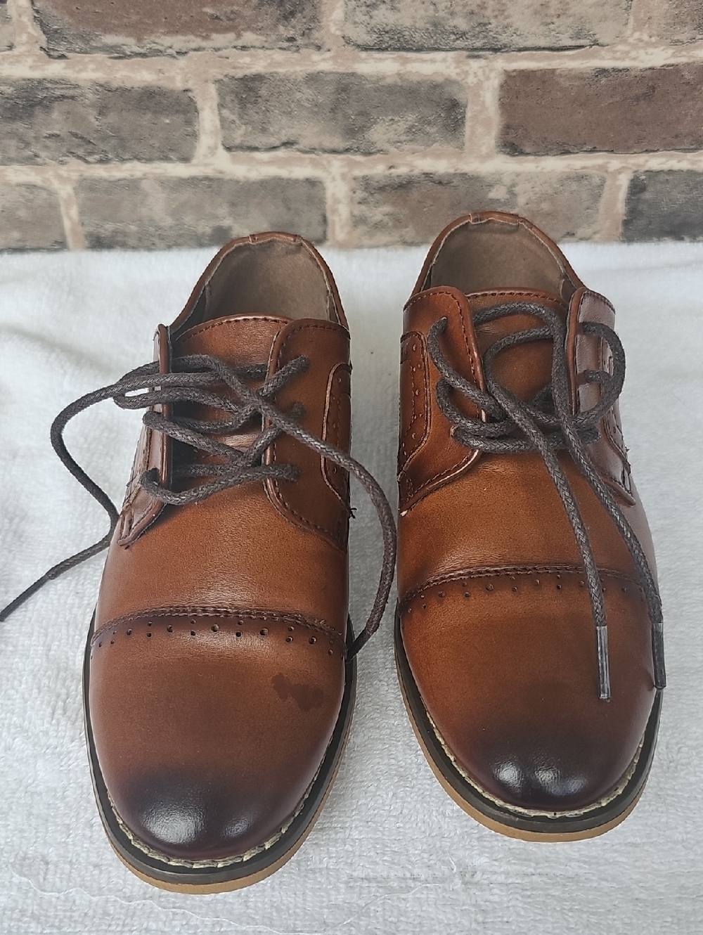 Stacy Adams Two-Tone Brown Leather Derby Shoes